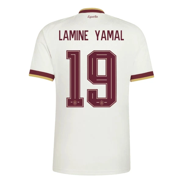 Levné Mužský Fotbalový Dres Španělsko 2 Stars Lamine Yamal 19 Venkovní Mistrovství Světa 2026
