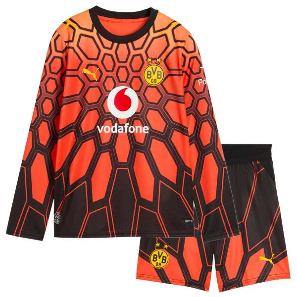 Levné Dětský Fotbalový Dres Borussia Dortmund Brankářské Domácí 2026-27 Oranžový Dlouhý Rukáv Levné Dětský Fotbalový Dres Borussia Dortmund Brankářské Domácí 2026-27 Oranžový Dlouhý Rukáv