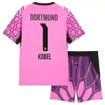 Levné Dětský Fotbalový Dres Borussia Dortmund Kobel 1 Venkovní Brankářské 2026-27 Růžová