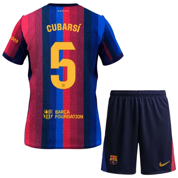 Levné Dětský Fotbalový Dres FC Barcelona Cubarsi 5 Domácí 2026-27 Levné Dětský Fotbalový Dres FC Barcelona Cubarsi 5 Domácí 2026-27