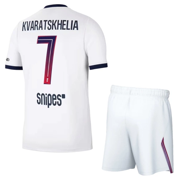 Levné Dětský Fotbalový Dres Paris Saint-Germain Kvaratskhelia 7 Venkovní 2026-27 Levné Dětský Fotbalový Dres Paris Saint-Germain Kvaratskhelia 7 Venkovní 2026-27