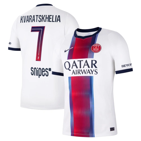 Levné Mužský Fotbalový Dres Paris Saint-Germain Kvaratskhelia 7 Venkovní 2026-27 Levné Mužský Fotbalový Dres Paris Saint-Germain Kvaratskhelia 7 Venkovní 2026-27