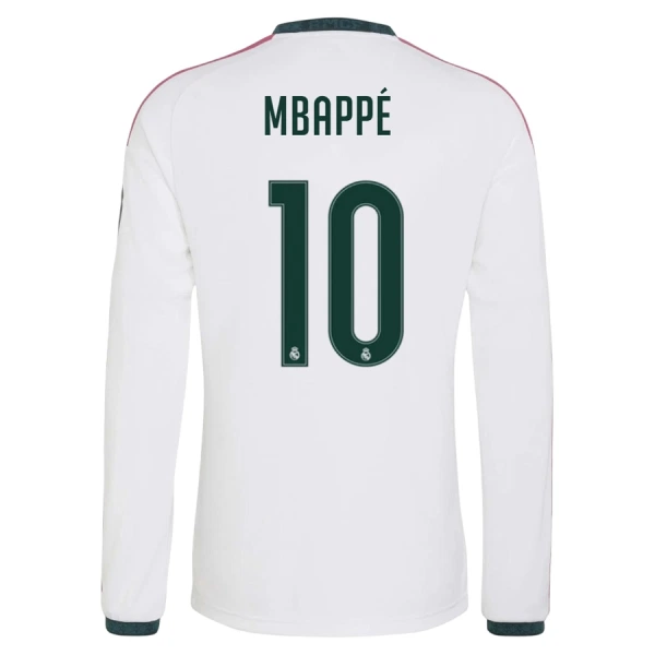 Levné Mužský Fotbalový Dres Real Madrid Mbappé 10 Domácí 2026-27 Dlouhý Rukáv Levné Mužský Fotbalový Dres Real Madrid Mbappé 10 Domácí 2026-27 Dlouhý Rukáv