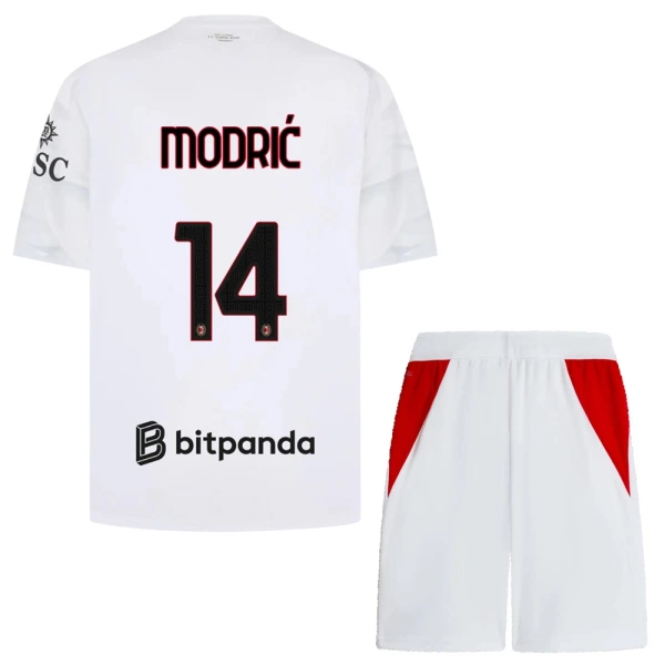 Levné Dětský Fotbalový Dres AC Milán Modrić 14 Venkovní 2026-27 Levné Dětský Fotbalový Dres AC Milán Modrić 14 Venkovní 2026-27