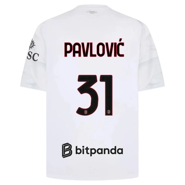 Levné Mužský Fotbalový Dres AC Milán Pavlovic 31 Venkovní 2026-27 Levné Mužský Fotbalový Dres AC Milán Pavlovic 31 Venkovní 2026-27