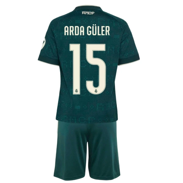 Levné Dětský Fotbalový Dres Real Madrid Arda Guler 15 Venkovní 2026-27 Levné Dětský Fotbalový Dres Real Madrid Arda Guler 15 Venkovní 2026-27