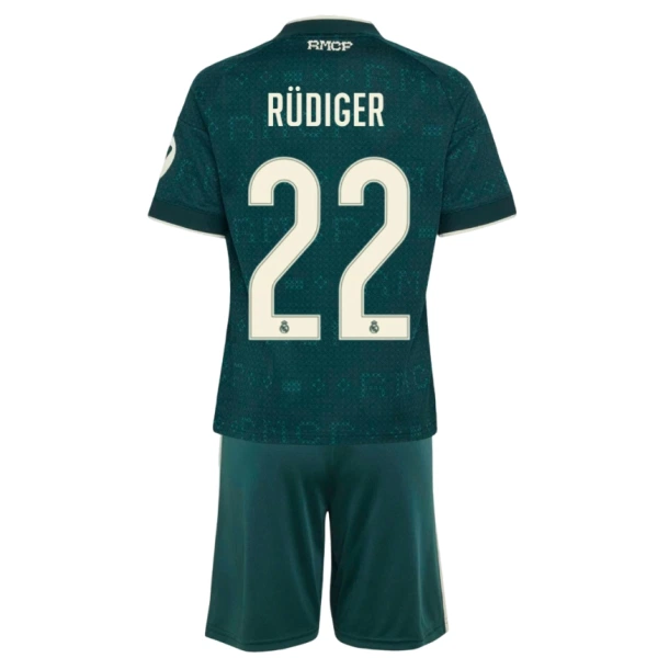 Levné Dětský Fotbalový Dres Real Madrid Rudiger 22 Venkovní 2026-27 Levné Dětský Fotbalový Dres Real Madrid Rudiger 22 Venkovní 2026-27