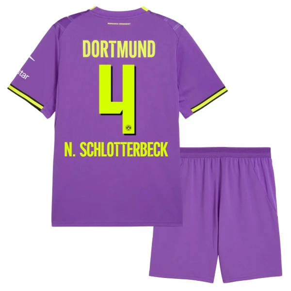 Levné Dětský Fotbalový Dres Borussia Dortmund N. Schlotterbeck 4 Alternativní 2026-27