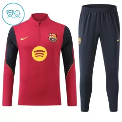Levné Dětský FC Barcelona Tréninkové teplákové soupravy Čtvrt-Zip 2026-27 Červená