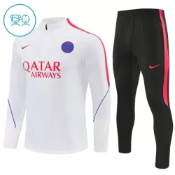 Levné Dětský Paris Saint-Germain Tréninkové teplákové soupravy Čtvrt-Zip 2026-27 Bílá