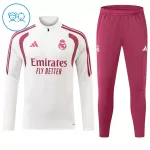Levné Dětský Real Madrid Tréninkové teplákové soupravy Čtvrt-Zip 2026-27 Bílá