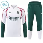 Levné Dětský Real Madrid Tréninkové teplákové soupravy Čtvrt-Zip 2026-27 Bílá