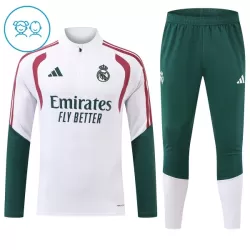 Levné Dětský Real Madrid Tréninkové teplákové soupravy Čtvrt-Zip 2026-27 Bílá