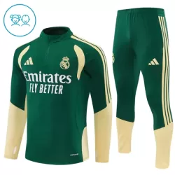 Levné Dětský Real Madrid Tréninkové teplákové soupravy Čtvrt-Zip 2026-27 Zelená
