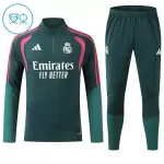 Levné Dětský Real Madrid Tréninkové teplákové soupravy Čtvrt-Zip 2026-27 Zelená