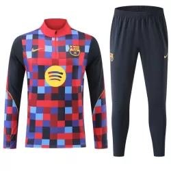 Levné Mužský Barcelona Tréninkové teplákové soupravy Čtvrt-Zip 2026-27 Červená