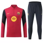 Levné Mužský FC Barcelona Tréninkové teplákové soupravy Čtvrt-Zip 2026-27 Červená
