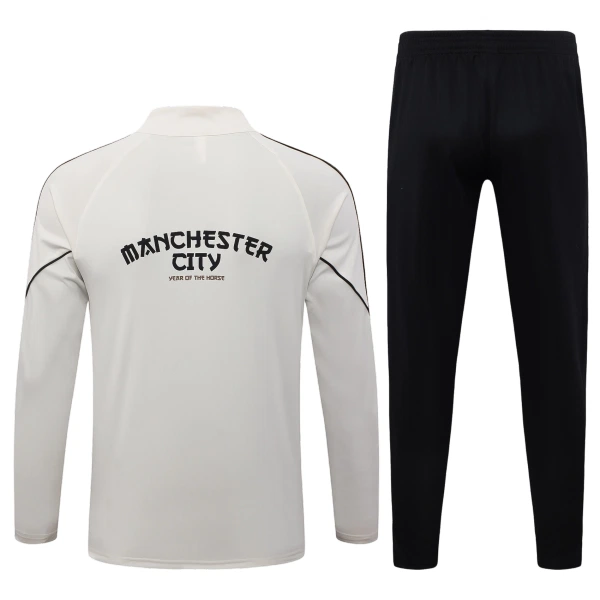 Levné Mužský Manchester City Tréninkové teplákové soupravy Čtvrt-Zip 2026-27 Šedá