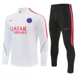 Levné Mužský Paris Saint-Germain Tréninkové teplákové soupravy Čtvrt-Zip 2026-27 Bílá