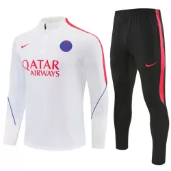 Levné Mužský Paris Saint-Germain Tréninkové teplákové soupravy Čtvrt-Zip 2026-27 Bílá