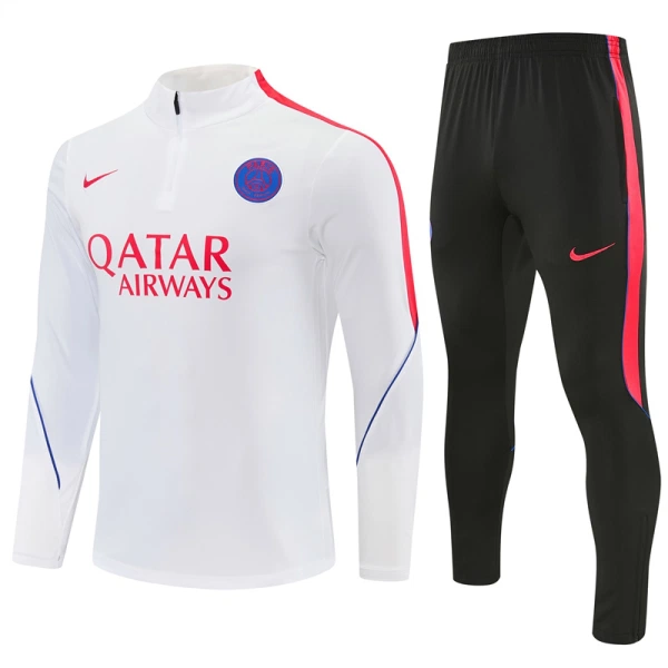 Levné Mužský Paris Saint-Germain Tréninkové teplákové soupravy Čtvrt-Zip 2026-27 Bílá Levné Mužský Paris Saint-Germain Tréninkové teplákové soupravy Čtvrt-Zip 2026-27 Bílá