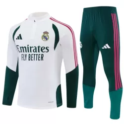 Levné Mužský Real Madrid Tréninkové teplákové soupravy Čtvrt-Zip 2026-27 Bílá Levné Mužský Real Madrid Tréninkové teplákové soupravy Čtvrt-Zip 2026-27 Bílá