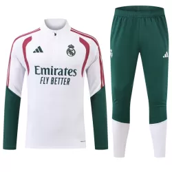 Levné Mužský Real Madrid Tréninkové teplákové soupravy Čtvrt-Zip 2026-27 Bílá Levné Mužský Real Madrid Tréninkové teplákové soupravy Čtvrt-Zip 2026-27 Bílá