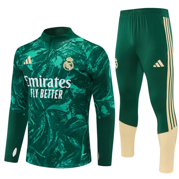 Levné Mužský Real Madrid Tréninkové teplákové soupravy Čtvrt-Zip 2026-27 Zelená Levné Mužský Real Madrid Tréninkové teplákové soupravy Čtvrt-Zip 2026-27 Zelená