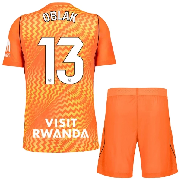 Levné Dětský Fotbalový Dres Atlético Madrid Oblak 13 Brankářské 2026-27 Oranžový