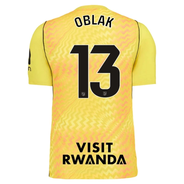 Levné Mužský Fotbalový Dres Atlético Madrid Oblak 13 Brankářské 2026-27 Žlutá Levné Mužský Fotbalový Dres Atlético Madrid Oblak 13 Brankářské 2026-27 Žlutá